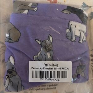 MeUndies feel free thong XXL French bulldog in package